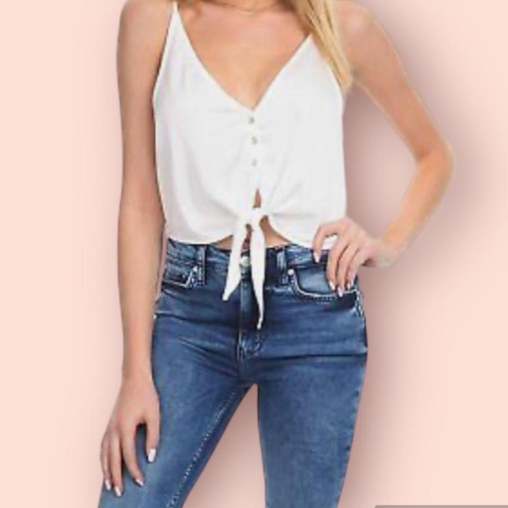 free people white crop tank